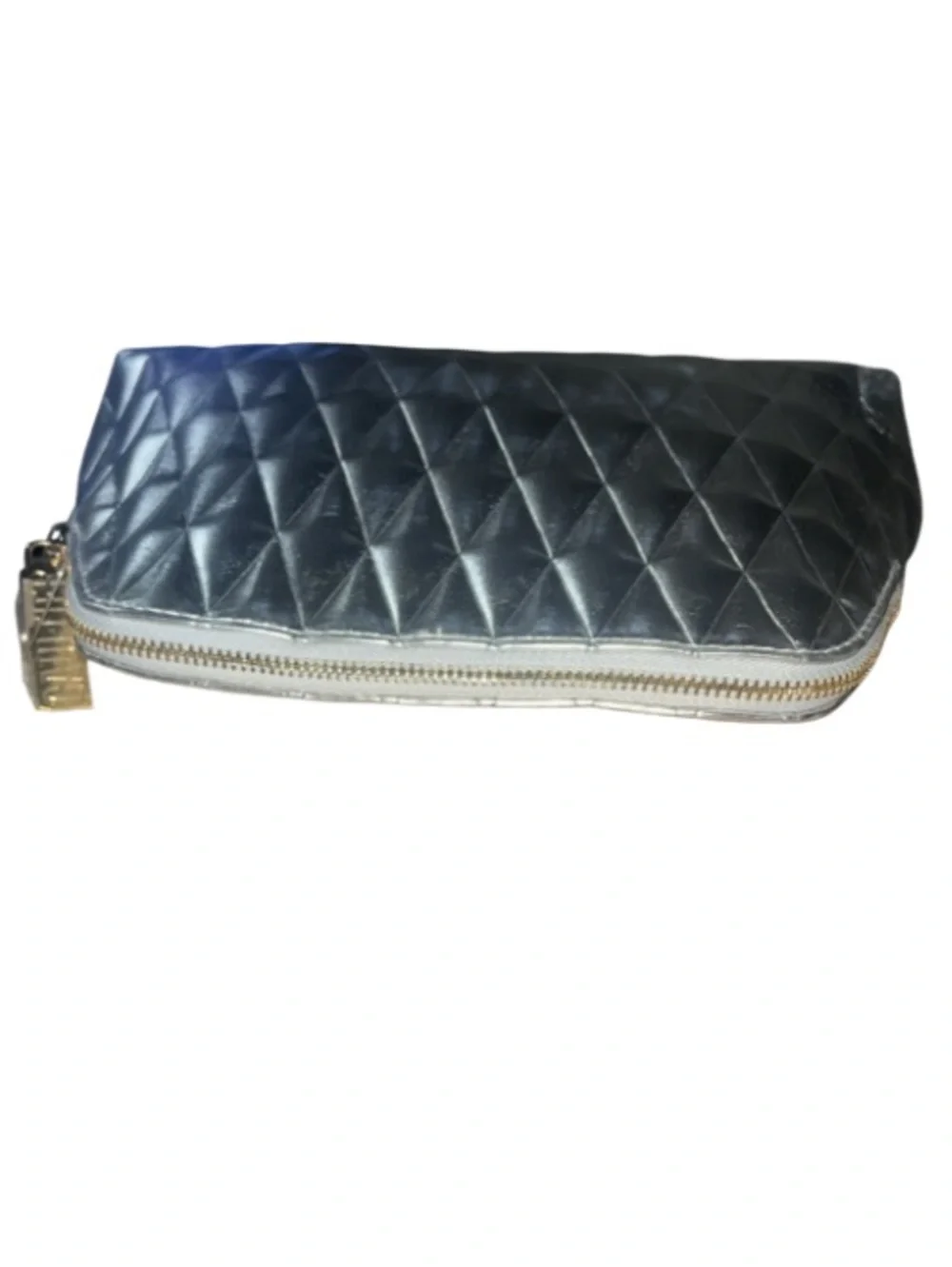 NWOT Jean Paul Gaultier Silver Quilted Cosmetic Pouch Bag